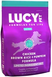 4.5lb Lucy Pet  Chicken, Brown Rice & Pumpkin LID for Dogs - Food